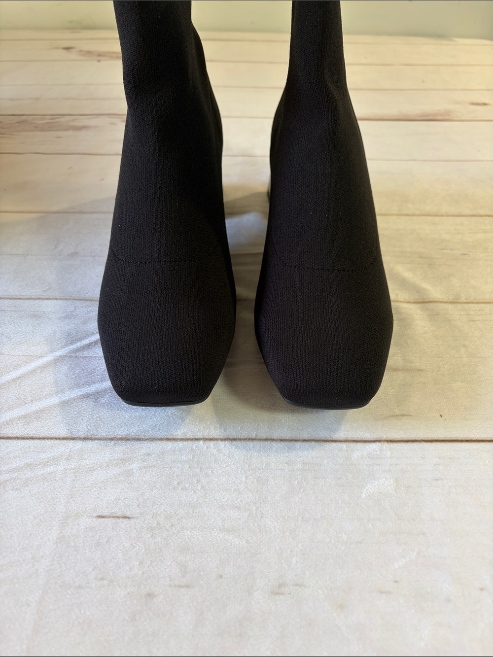 Vivaia Regina Pro Black Stretch Ankle Boots with Block Heel - Picture 2 of 8